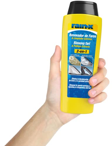 Rain-X 2-en-1 renovateur de plastique et nettoyant extreme pour phares et pare-brise - nettoyant, protection contre la[t