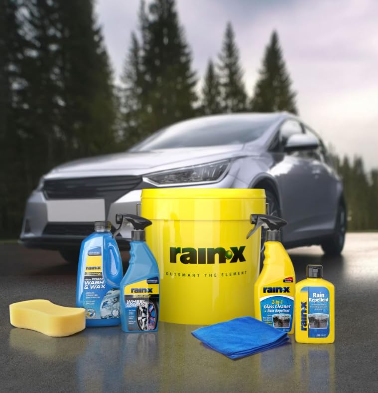 Rain-X Lot de 2 Chiffons en Microfibre Non Pelucheux - Haute capacité d'absorption, Polyvalent pour Voiture et Maison - 