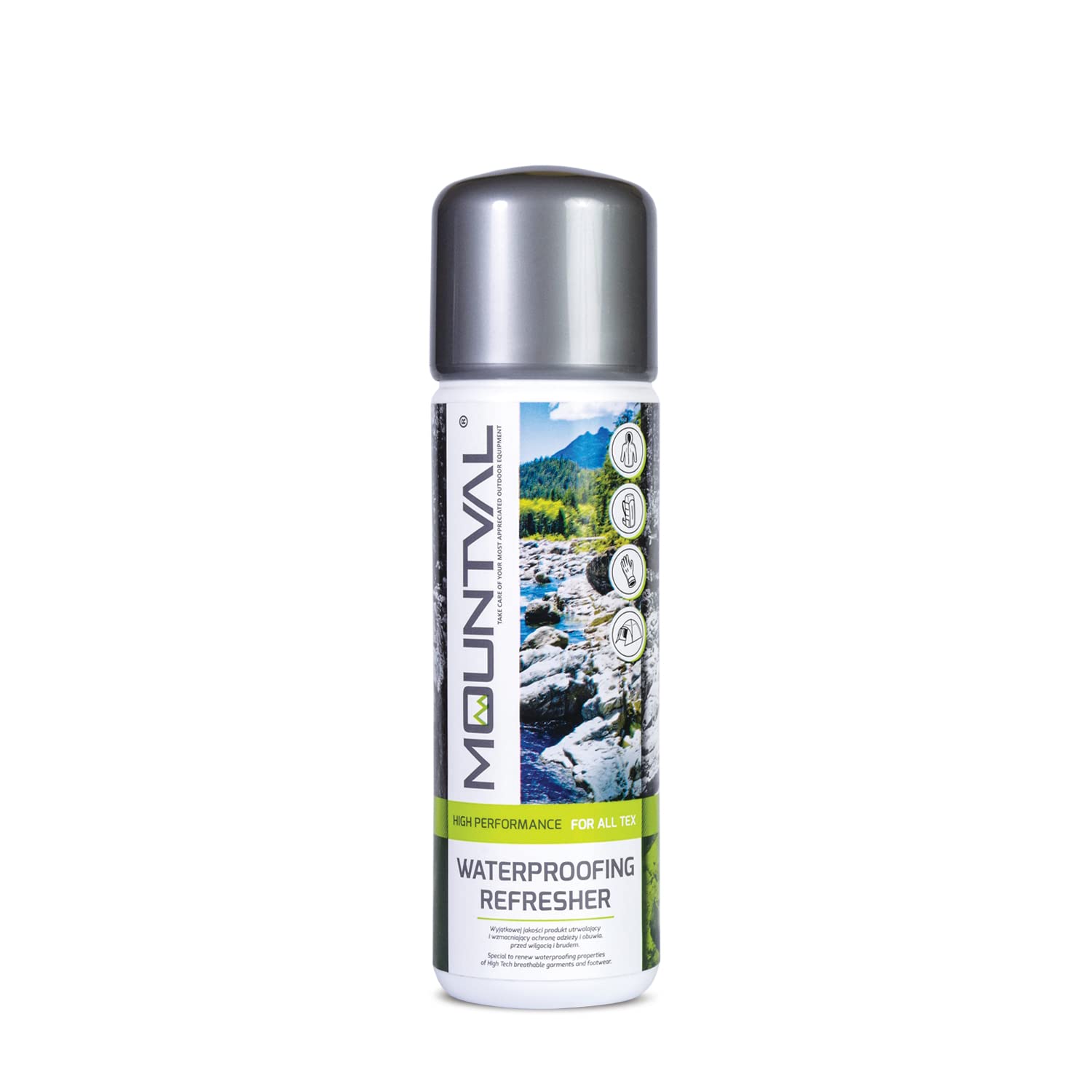 Imperméabilisant Mountval pour Équipement Sportif et Vêtements Étanches, Solution Hydrofuge 300 ml